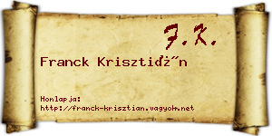 Franck Krisztián névjegykártya